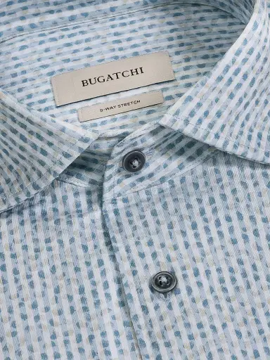 Bugatchi Men's OoohCotton Devon Long-Sleeve Shirt - Air Blue | Thumbnail 2