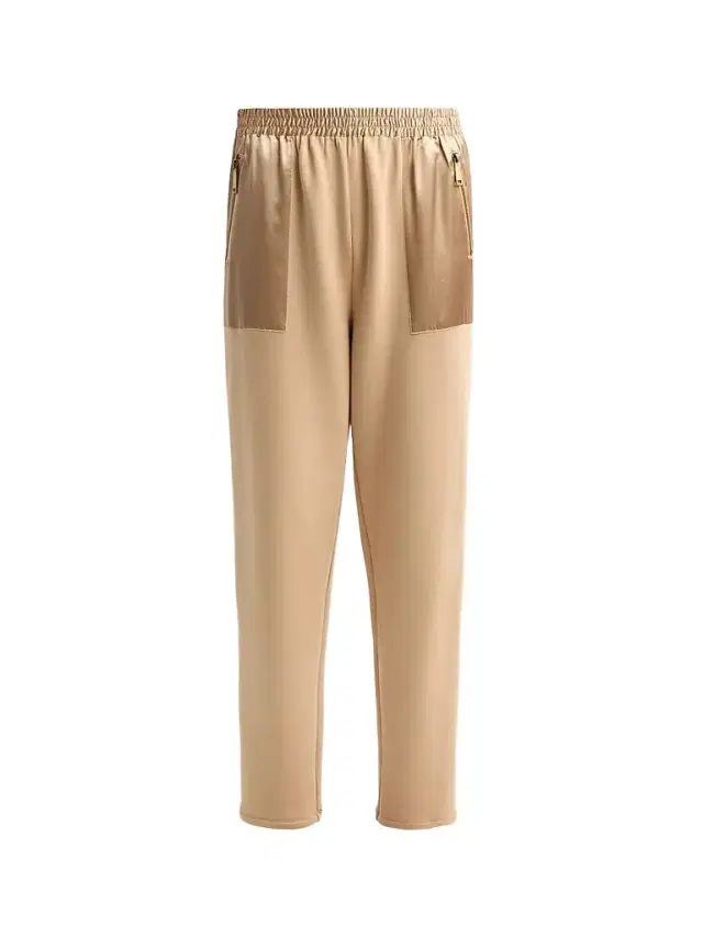 Women's Frances Satin-Trim Pants - Camel - Size Large