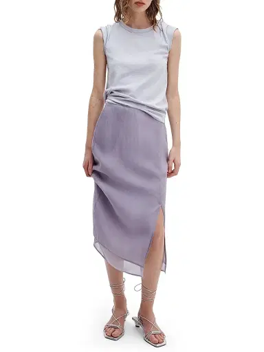 rag & bone Women's The Slub Cotton T-Shirt - Lavender Mist - Size Small | Thumbnail 2