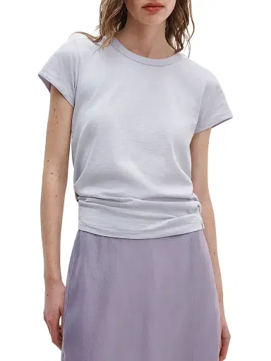 rag & bone Women's The Slub Cotton T-Shirt - Lavender Mist - Size Small | Thumbnail 3
