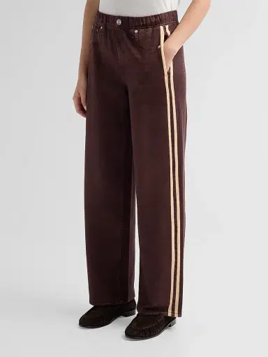 rag & bone Women's Miramar Terry Track Pants - Chocolate - Size XL | Thumbnail 4
