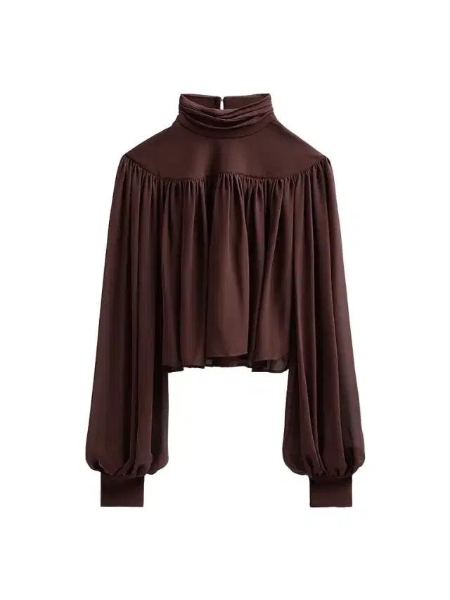 Ronny Kobo Women's Aerin Gathered Jersey Top - Chocolate