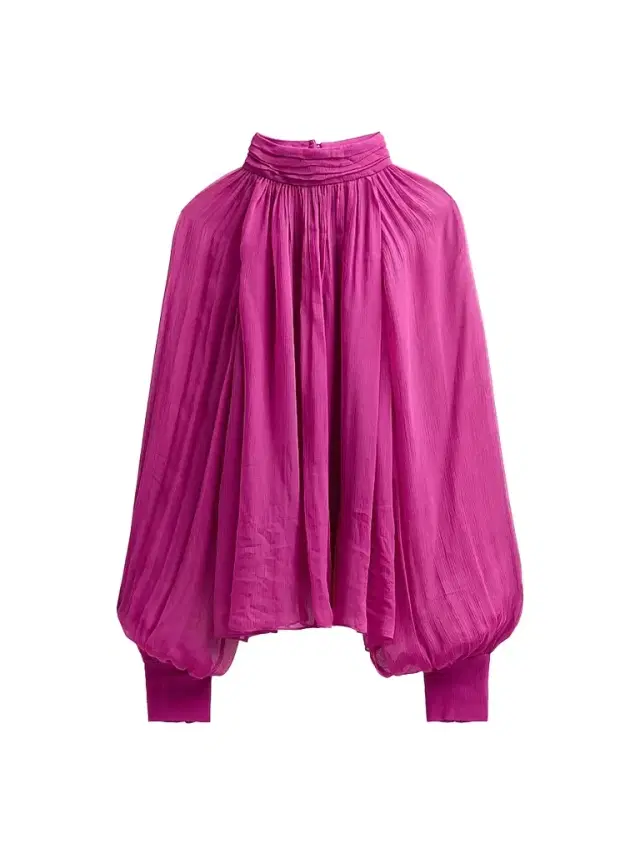 Ronny Kobo Women's Zenia Draped Sheer Blouse - Rouge