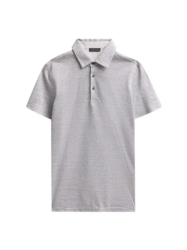 Men's Heathered Linen-Cotton Piqué Polo Shirt - Grey - Size XXL Men's Heathered Linen-Cotton Piqué Polo Shirt - Grey - Size XXL