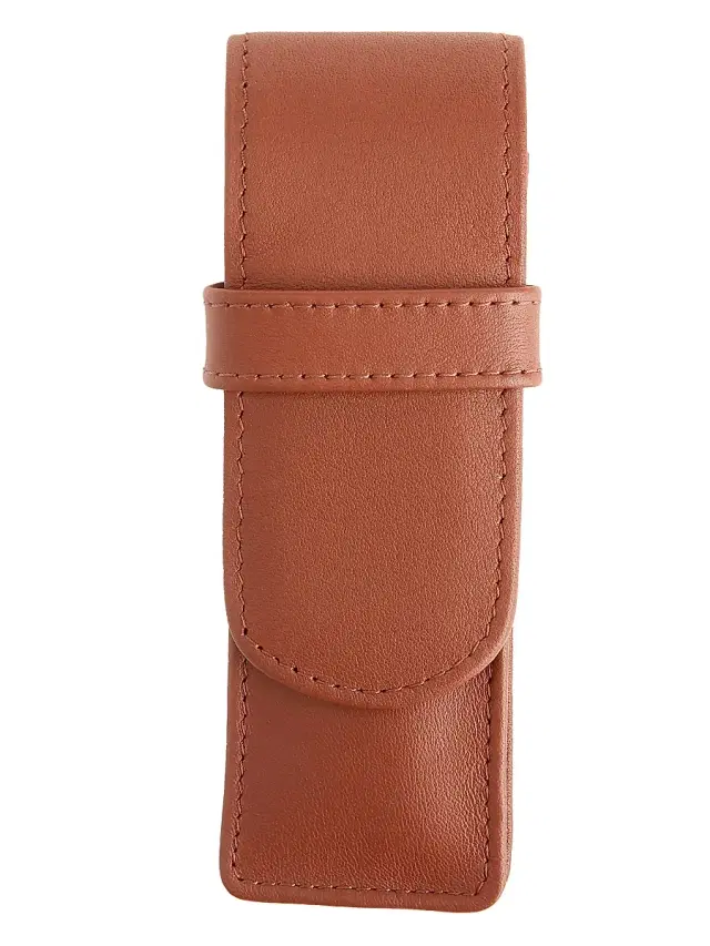 Royce New York Double Pen Carrying Case - Tan