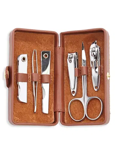 Royce New York Men's Leather Manicure Grooming Kit | Thumbnail 2