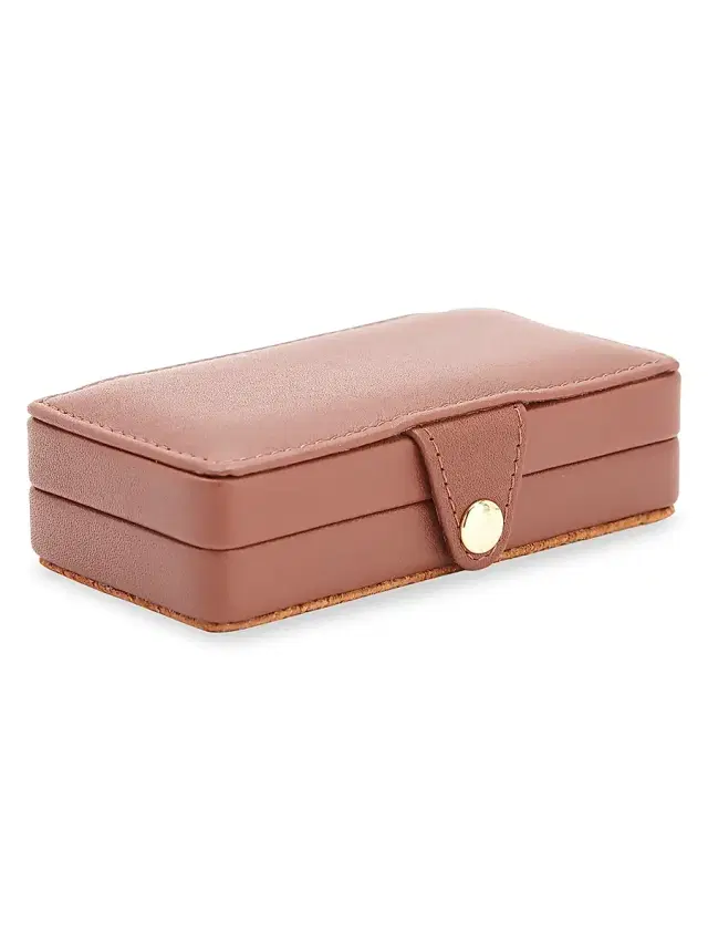 Royce New York Men's Leather Manicure Grooming Kit - Tan