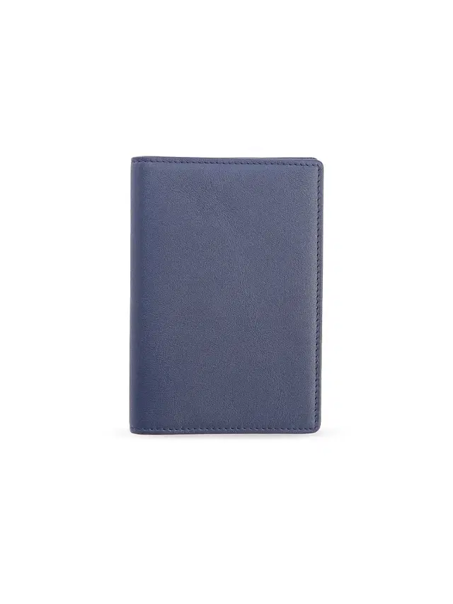 Royce New York RFID Blocking Passport Wallet - Navy Blue