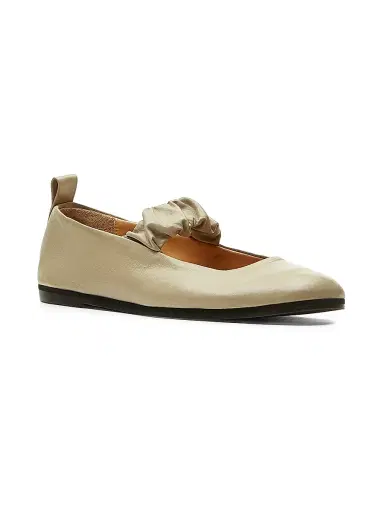 La Canadienne Women's Ruched Strap Leather Mary Janes - Beige - Size 6.5 | Thumbnail 2 La Canadienne Women's Ruched Strap Leather Mary Janes - Beige - Size 6.5 | Thumbnail 2