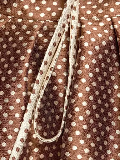 Rosie Assoulin Women's Polka Dot Jacquard High-Waist Maxi Skirt - Brown Cream | Thumbnail 7