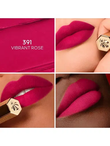 Guerlain KissKiss Blur Matte Long-Wearing Lipstick Refill - 391 Vibrant Rose | Thumbnail 2