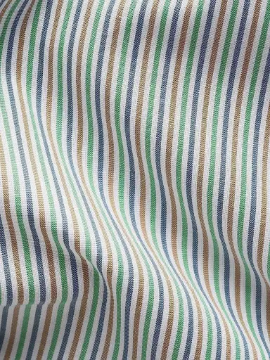 Eton Men's Multi-Striped Breeze Poplin Slim-Fit Shirt - Mid Green | Thumbnail 8