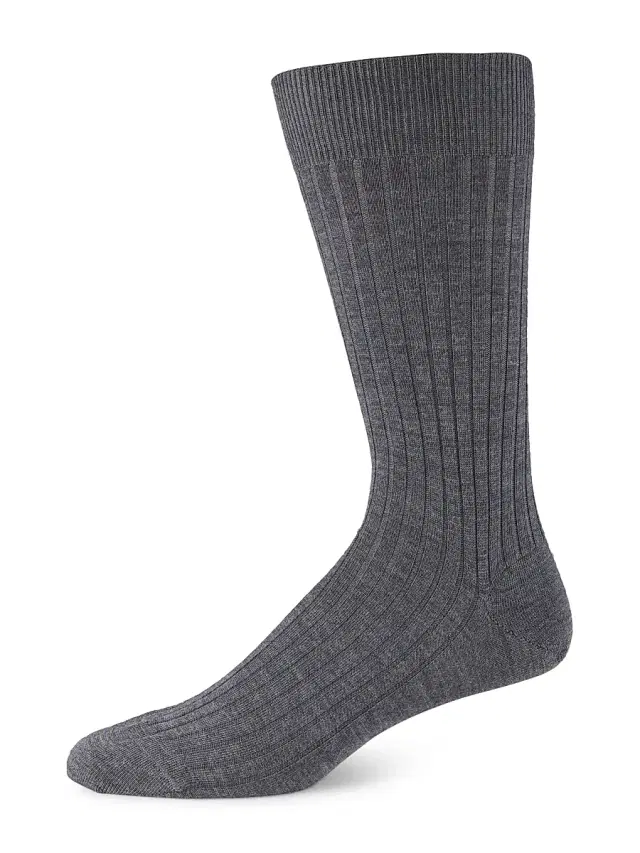 Marcoliani Solid Merino Wool Socks - Flannel Grey