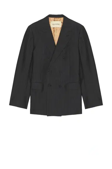 Valentino Pinstripe Double Breasted Blazer | Thumbnail 4