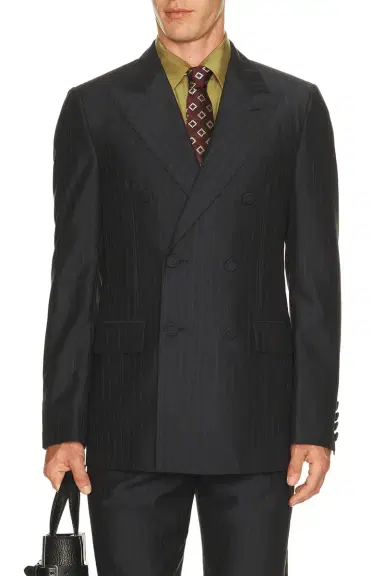 Valentino Pinstripe Double Breasted Blazer | Thumbnail 1