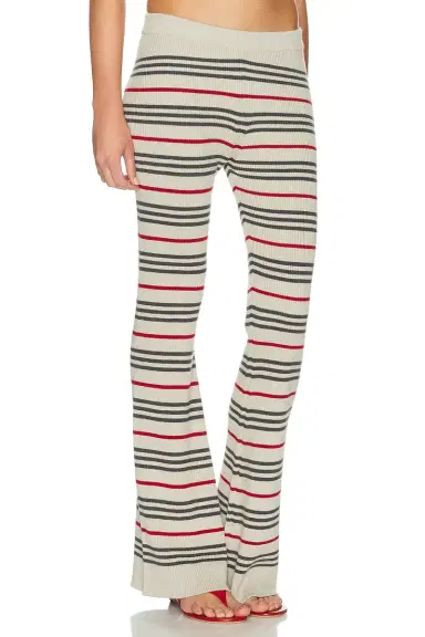 The Elder Statesman Libeccio Rib Stripe Flare Pant | Thumbnail 2 The Elder Statesman Libeccio Rib Stripe Flare Pant | Thumbnail 2