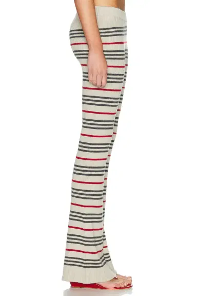 The Elder Statesman Libeccio Rib Stripe Flare Pant | Thumbnail 3 The Elder Statesman Libeccio Rib Stripe Flare Pant | Thumbnail 3