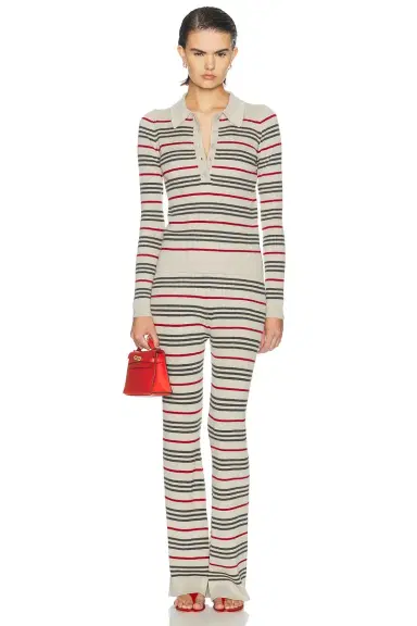 The Elder Statesman Libeccio Rib Stripe Flare Pant | Thumbnail 5 The Elder Statesman Libeccio Rib Stripe Flare Pant | Thumbnail 5