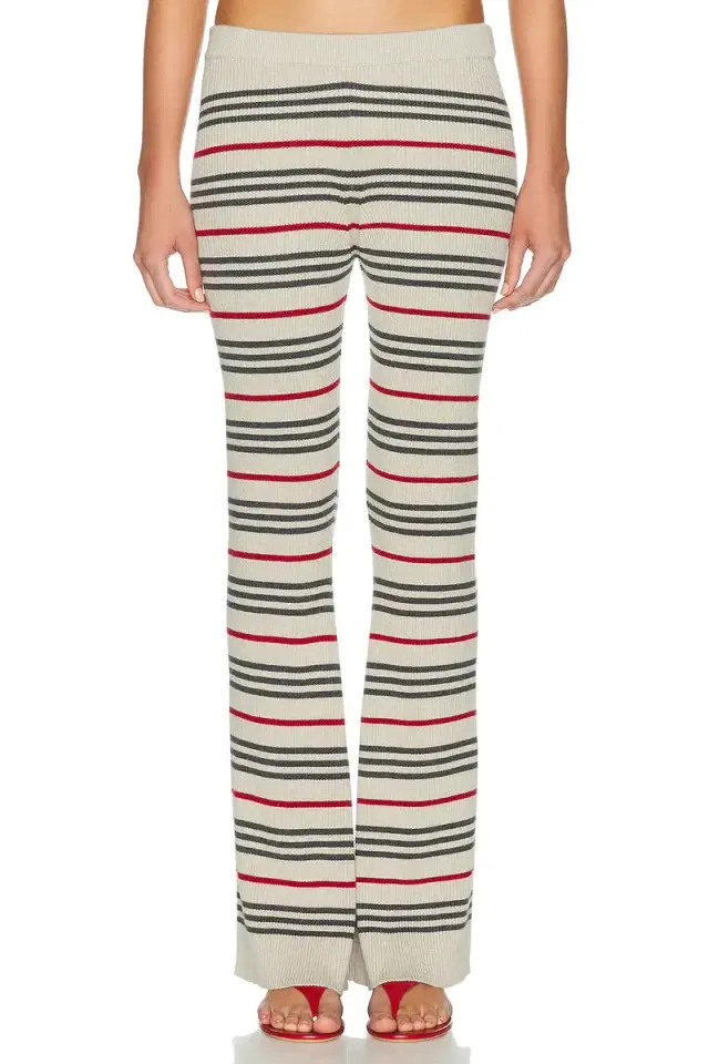 Libeccio Rib Stripe Flare Pant