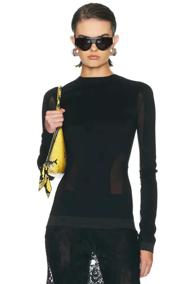 THE ATTICO Ponte Jersey Top