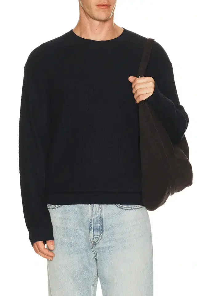FRAME Textured Crewneck Sweater