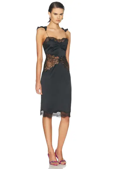 The Attico Bodycon Lace Midi Dress | Thumbnail 2
