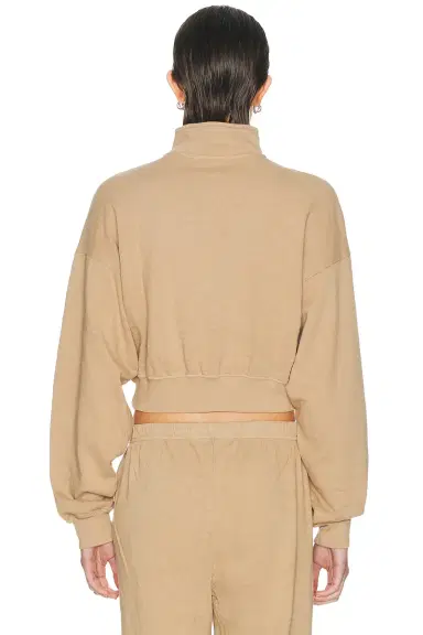 Eterne Cropped Half Zip Sweatshirt | Thumbnail 3