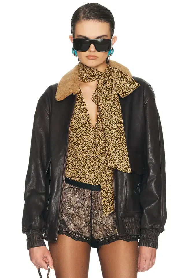 Valentino Aged Effect Leather Jacket