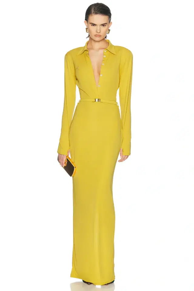 Rowen Rose Long Sleeve Jersey Polo Dress