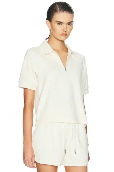 On Courtside Terry Polo Top | Thumbnail 2 On Courtside Terry Polo Top | Thumbnail 2
