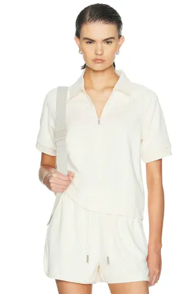 On Courtside Terry Polo Top | Thumbnail 1 On Courtside Terry Polo Top | Thumbnail 1