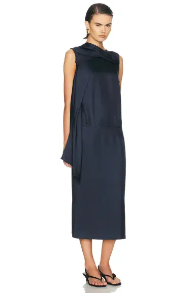 Loulou de Saison Izia Draped Cape Dress | Thumbnail 2