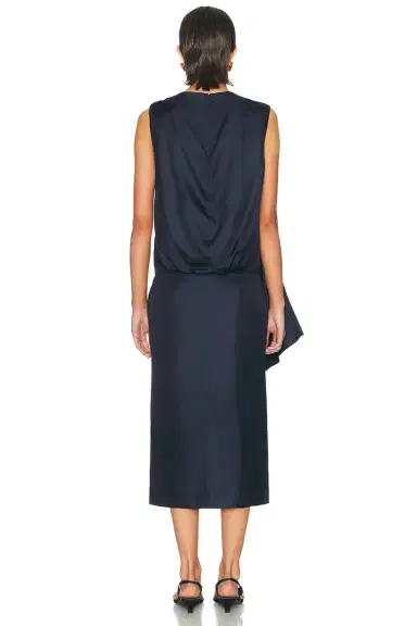 Loulou de Saison Izia Draped Cape Dress | Thumbnail 4