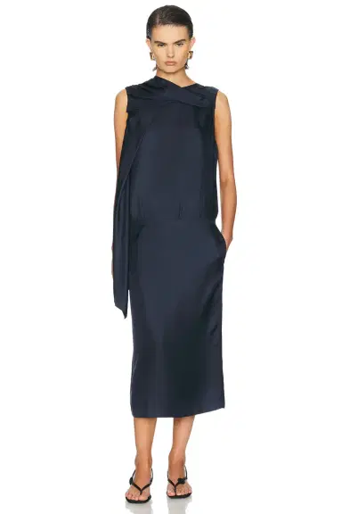 Loulou de Saison Izia Draped Cape Dress | Thumbnail 1