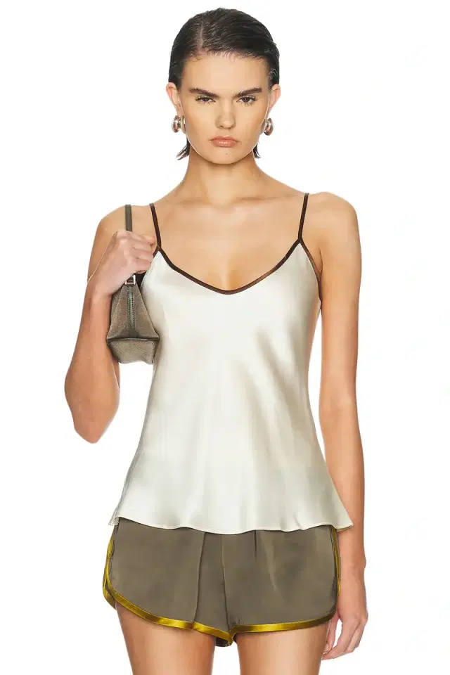 Comme Si Silk Bias Cami Top