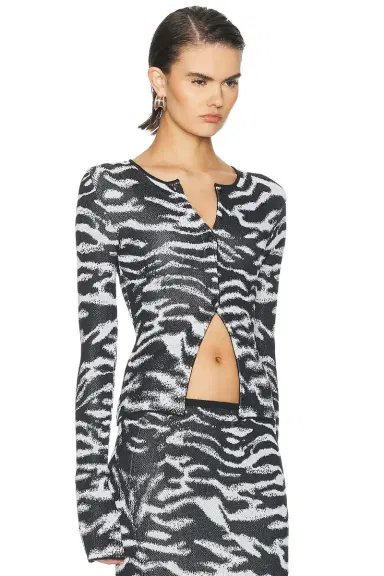 The Attico Zebra Cardigan | Thumbnail 3