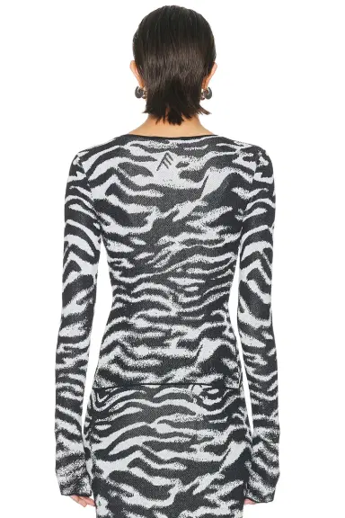The Attico Zebra Cardigan | Thumbnail 4