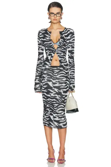 The Attico Zebra Cardigan | Thumbnail 5