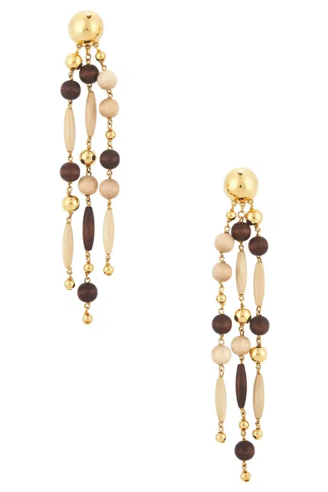 RABANNE Wood Dangle Earrings
