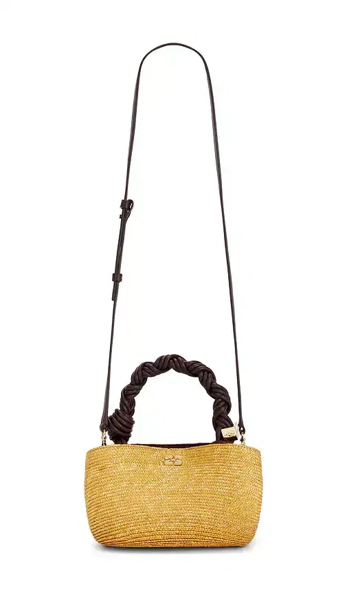 Ganni Bou Mini Straw Bag