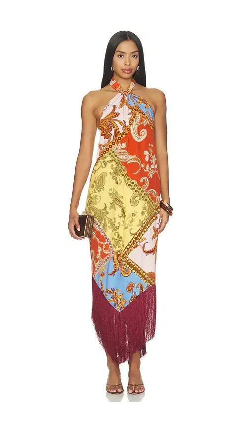 HEMANT AND NANDITA Tie Sash Long Dress