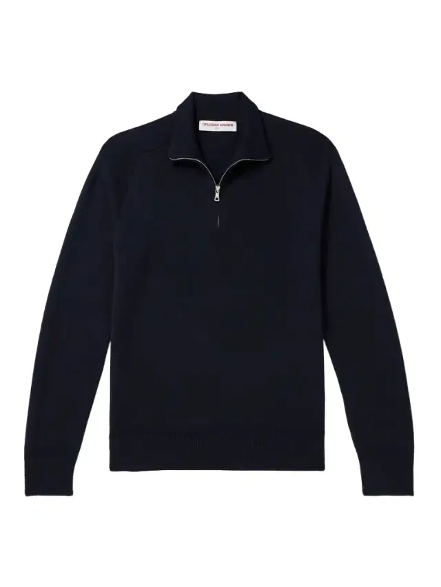 Orlebar Brown Lennard Merino Wool Half-Zip Sweater - Men
