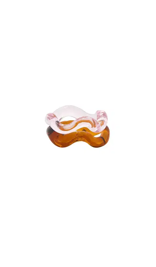 Studio Conchita Onda Glass Set Of 2 Rings