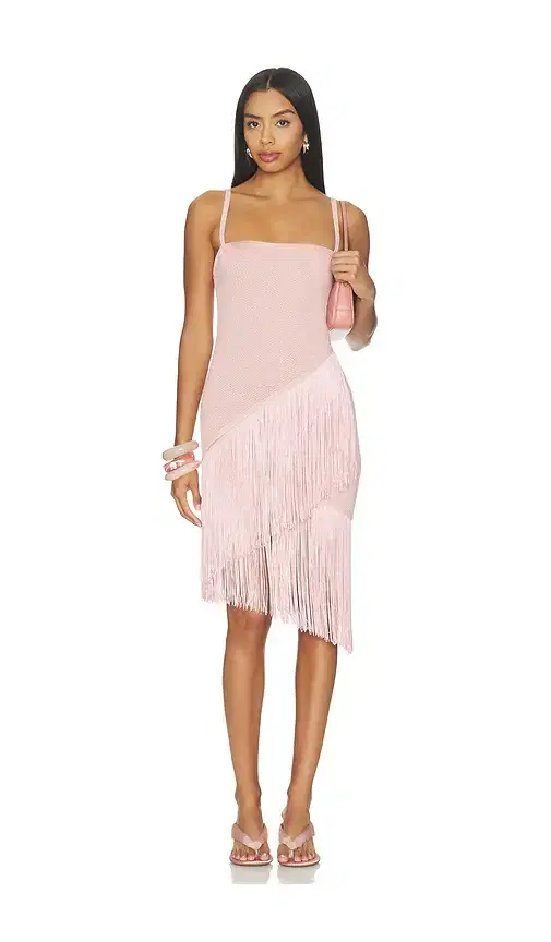 Denisse Asymmetrical Layered Fringe Dress