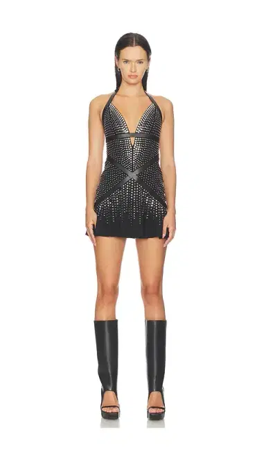 HAELO Gradient Studded Mini Dress | Thumbnail 1