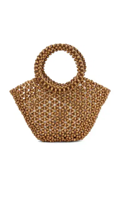 8 Other Reasons Wood Bead Tote Rounded Top Handle Bag | Thumbnail 2 8 Other Reasons Wood Bead Tote Rounded Top Handle Bag | Thumbnail 2