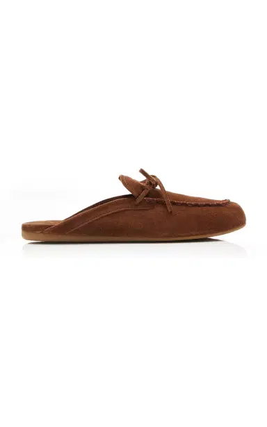 Miu Miu Suede Loafer Mules | Thumbnail 1