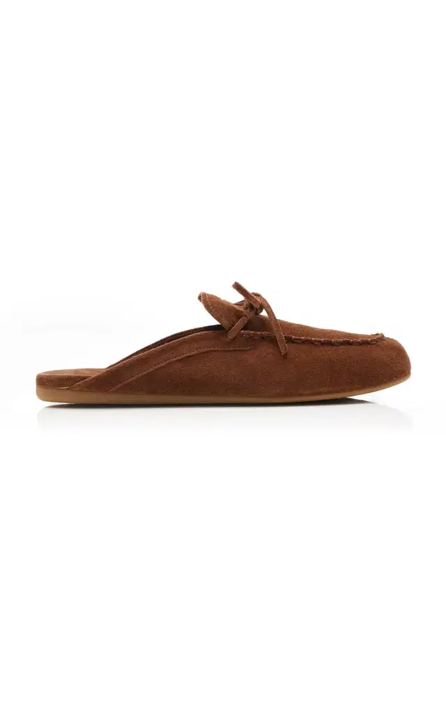 Suede Loafer Mules