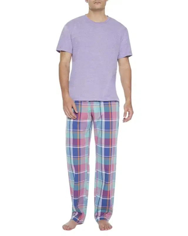 Majestic International Men 's Lessons In Color Crew and Pant Pajama Set