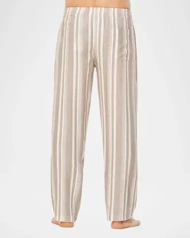 Majestic International Men 's Summer Woven Stripe Lounge Pants | Thumbnail 3